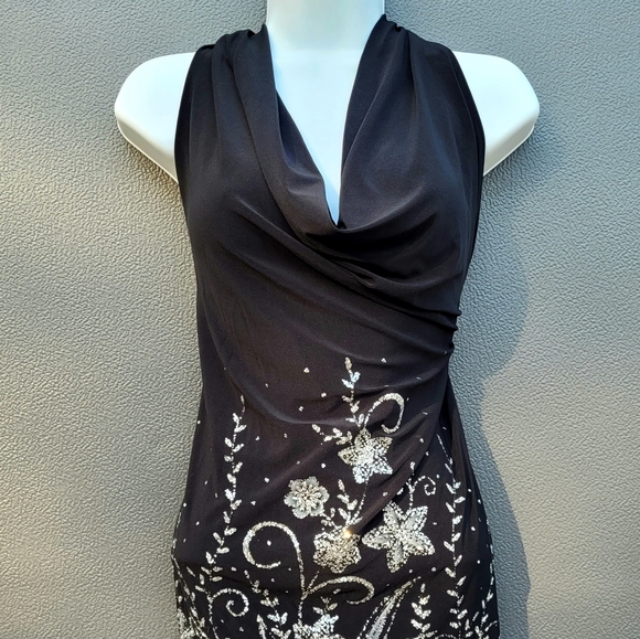 DeMore Dresses & Skirts - Black Demore Halter Cocktail Dress. Size Small